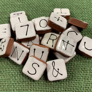 Letras de cerámica para mosaico