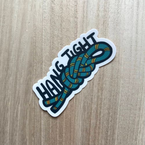 Hang Tight // Climbing Vinyl Sticker
