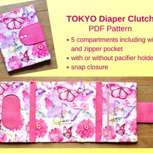 PDF Diaper Clutch Pattern mini diaper bag pattern pdf diaper bag pdf pattern wipes clutch tutorial baby changing mat nappy wallet pattern