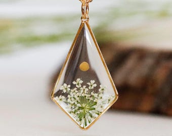 Collar de semillas de mostaza, regalos cristianos, regalos bíblicos, regalo para el Día de la Madre, regalos de Navidad para mujeres, regalo de cumpleaños para ella, joyería de resina.