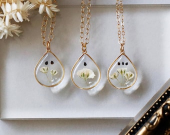 Collana con semi di nontiscordardimé, Due semi per la perdita, Tre semi per la perdita della gravidanza, Ricordo dell'aborto spontaneo, Regalo per la perdita di un bambino, Regalo per il lutto, Seme della perdita.