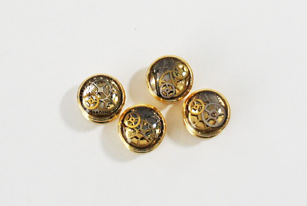 Tuxedo Shirt Stud GOLD Plated Shirt Studs Steampunk Shirt Etsy Hong Kong