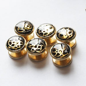 Tuxedo Shirt Stud, Steampunk Shirt Studs, Wedding Jewelry, Tuxedo Stud, Shirt Buttons, BRASS Shirt Stud, Gift for men, Fathers day gift