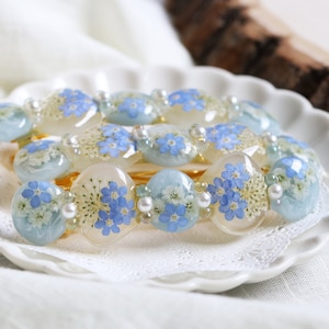 Flower French Barrette, Forget me not Barrette, Minimalist Hair Barrette, French Barrette for Thin & Thick Hair, Barrettes for Women,