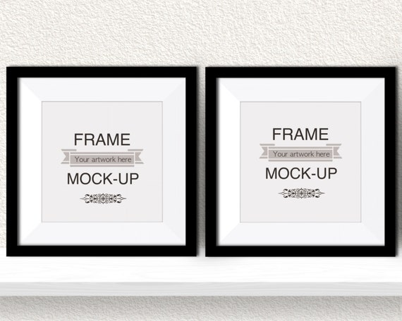 Poster Mockup Double Frame Mockup White Background Black Frame Poster Mockup Double Frame Mockup White Background Black Frame