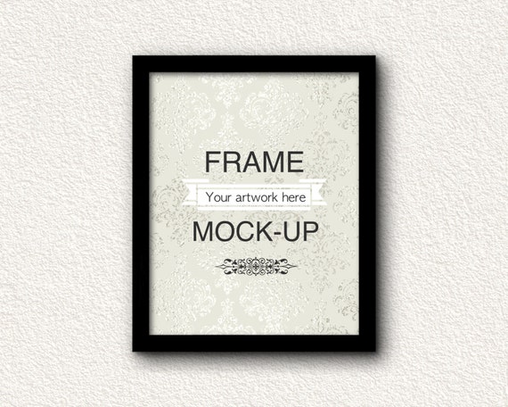 Simple Frame Mockup Black Digital Frame Poster Mockup 4x5