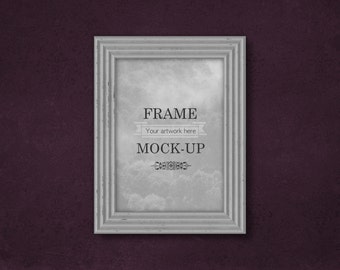 Download Free Grunge frame mockup, A4 frame mockup, dark background, grey frame mockup, thick frame mockup, digital frame, frame overlay, download PSD Template