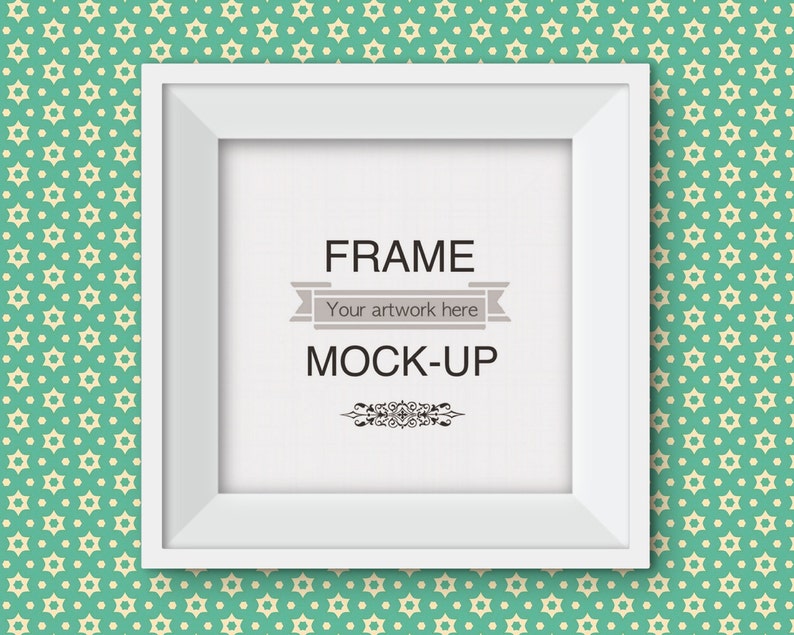 10 X Inch Frame Mockup Square Retro Image 0