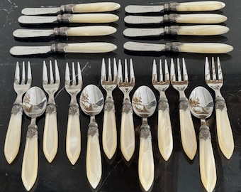 Juego de cubiertos de acero inoxidable 18/10 de Napoleón, 20 piezas, Italia