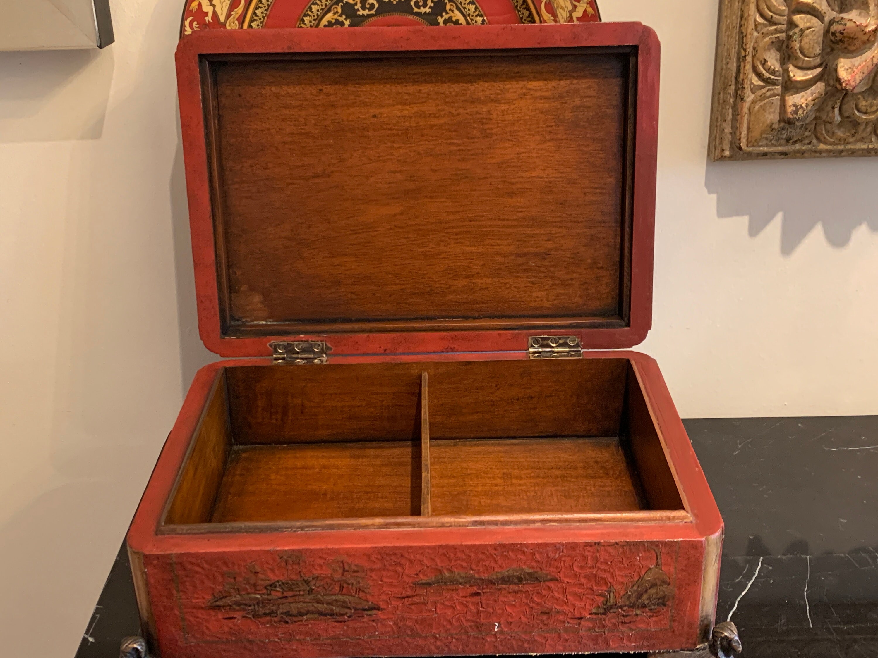 Theodore Alexander Chinoiserie Decorative Wood Footed