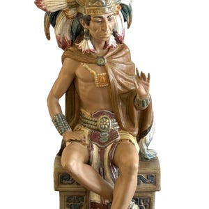 Lladro Aztec Indian 2139 Porcelain Figurine Designed By Vincente Martinez