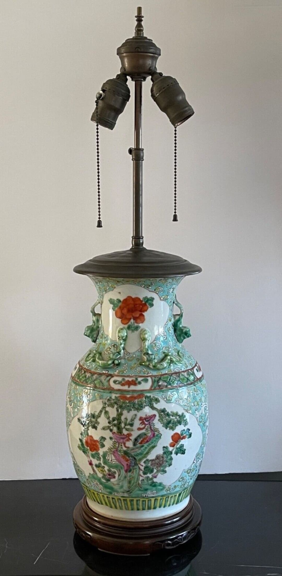 Fabulous Vintage Chinese Famille Verte Hand Painted Porcelain Table ...