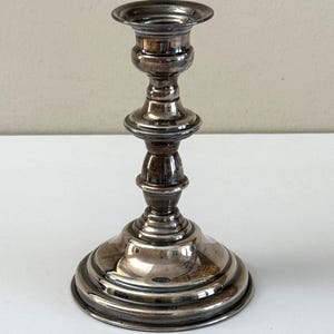 William Hutton & Sons English Sterling Silver Weighted Candlesticks 1,024 Grams