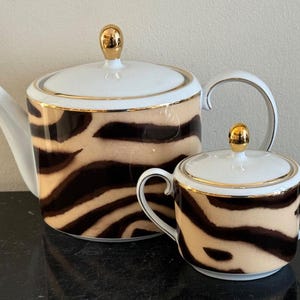 Ralph Lauren Tangier Portugal Teapot and Lidded Sugar Bowl