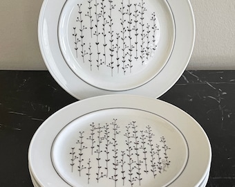 Rosenthal Studio Linie Polar Flower Pattern Set de 4 platos de postre de pan