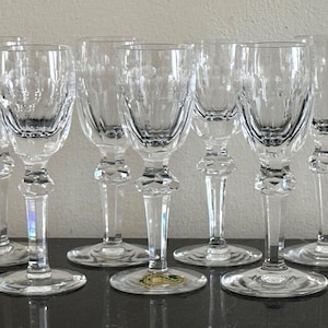 Waterford Crystal Curraghmore 4 5/8" Tall Cordial Liquor Glasses Set of 7