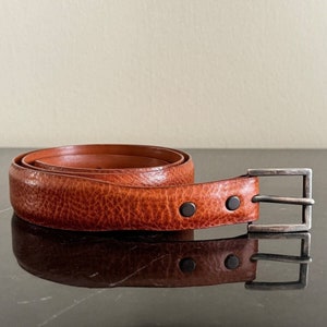 Vintage Tiffany & Co Sterling Silver Buckle Genuine Lizard Leather Belt