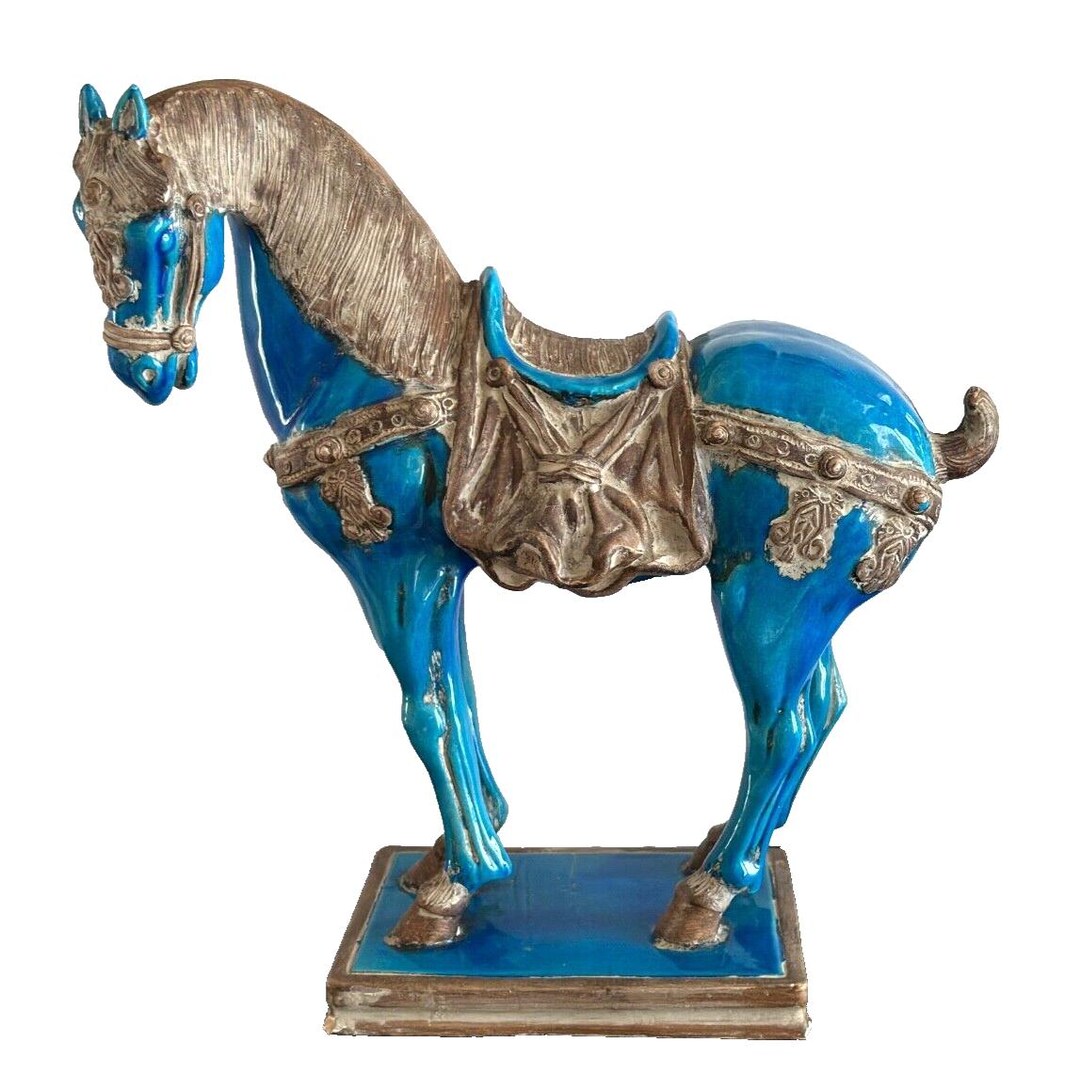 青色の陶器製馬の彫刻 青色の陶器製馬の彫刻 Amazon.co.jp: 大型唐三彩 馬 置物 高78cm