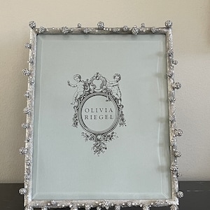 Olivia Riegel Silver Pave and Swarovski Crystals Odyssey 8X10 Photo Frame