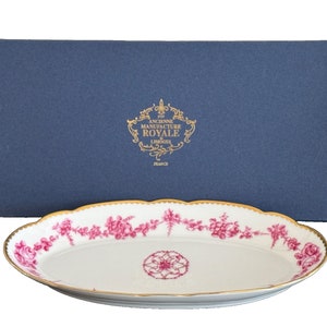 Ancienne Manufacture Royale Limoges Louis XV Relish Dish Originally by Sevres