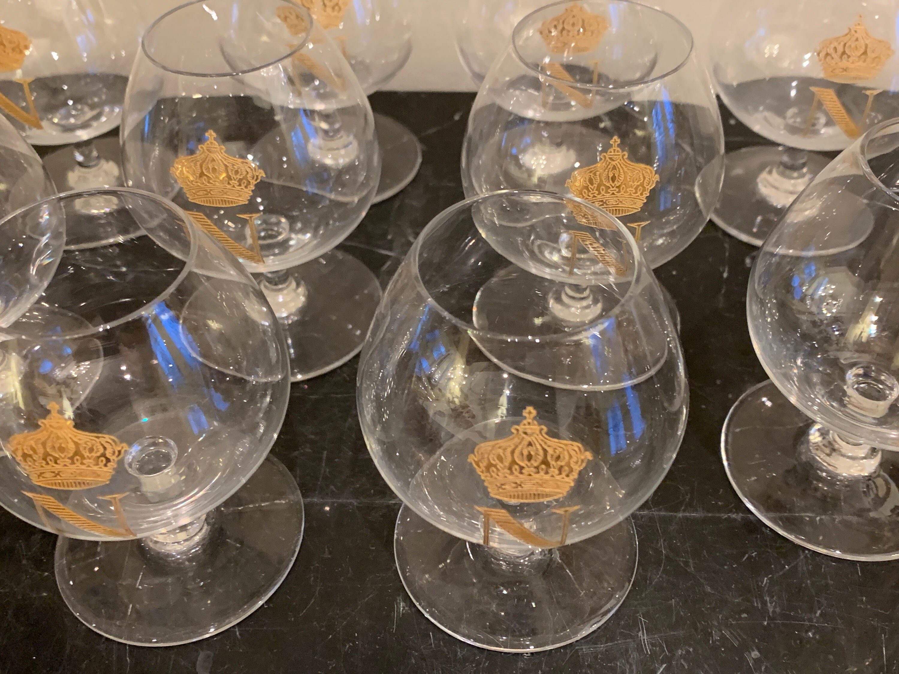 Bicchieri da cognac Baccarat Napoleon, set di 6 in vendita su Pamono
