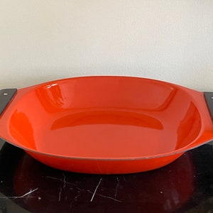Cathrineholm of Holland Large Orange Enamelware Vintage Paella Tray
