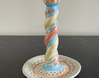 Mackenzie Childs Courtly Check 1990 Bandeja para servir MacLachlan