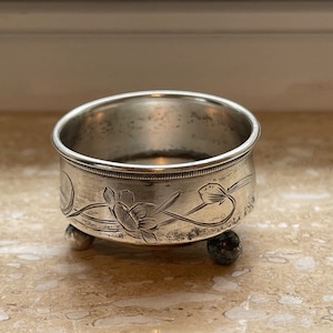 Antique Russian 84 Silver Vasiliy Sikachev Moscow Mark 1800's Salt Cellar