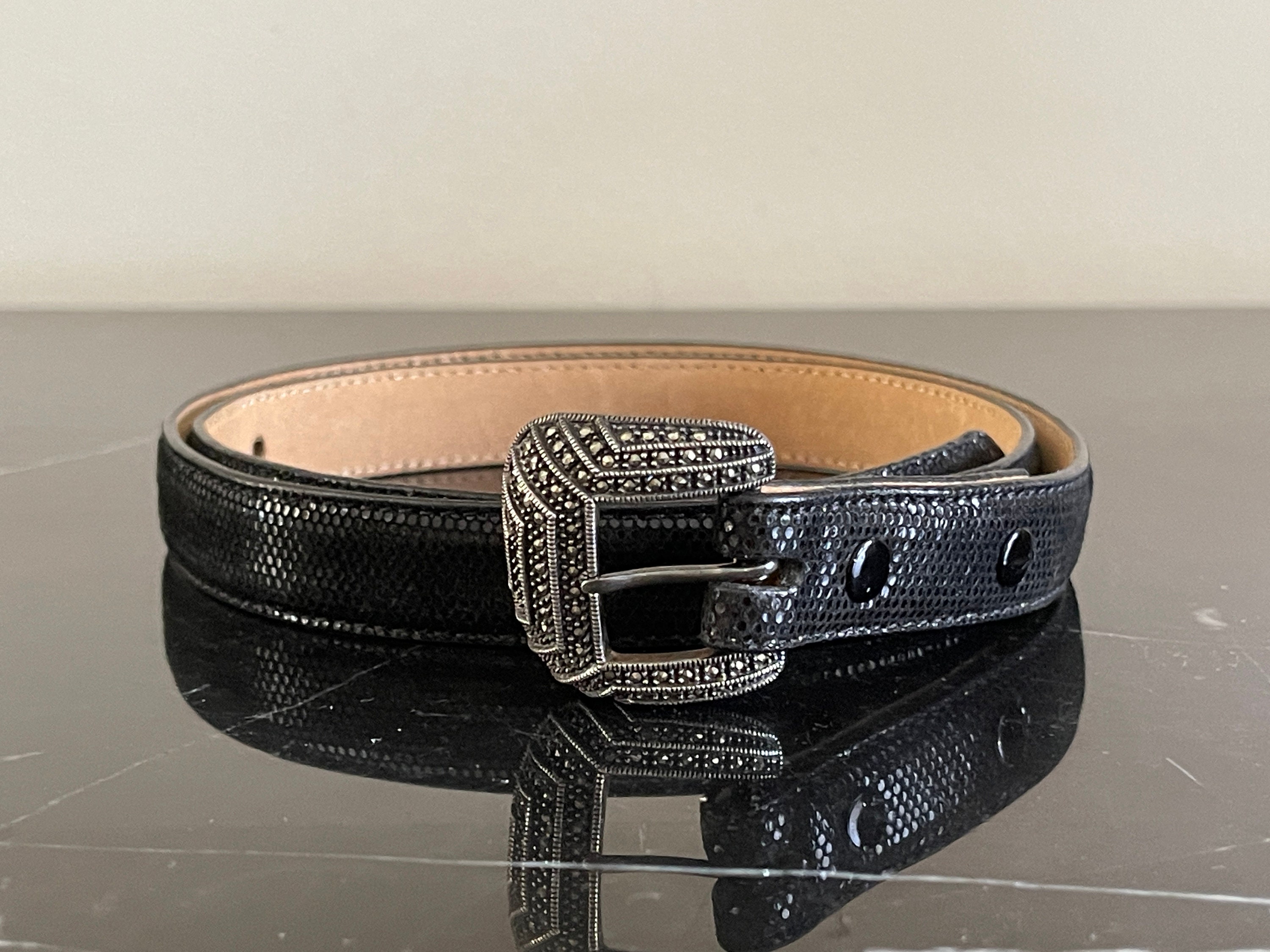 Judith Jack Black Belt with removable  Silver Buckle size small s-l1200.jpg main image 3