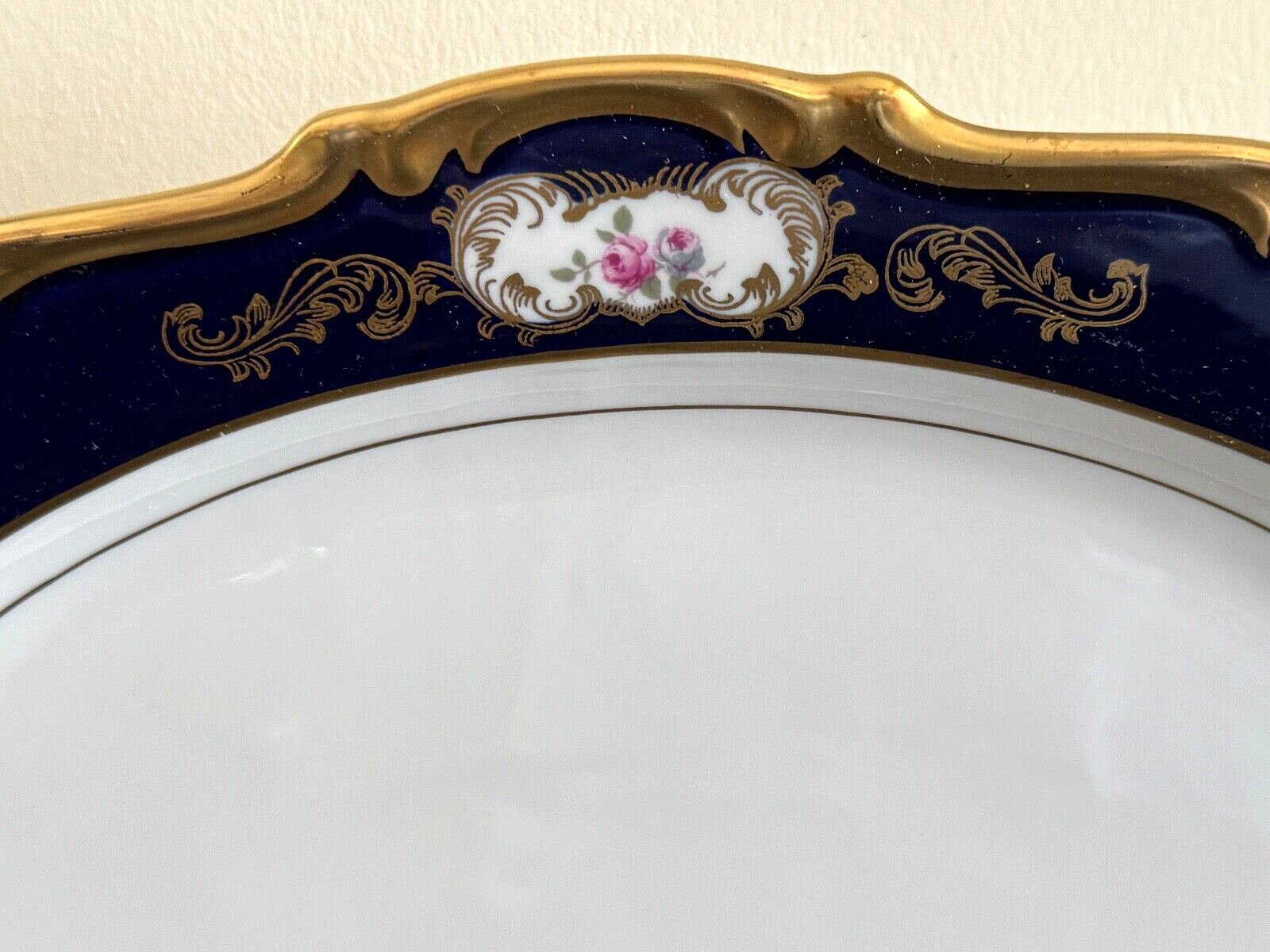 Vintage Reichenbach Echt Kobalt Germany Cobalt Blue & Gold Oval