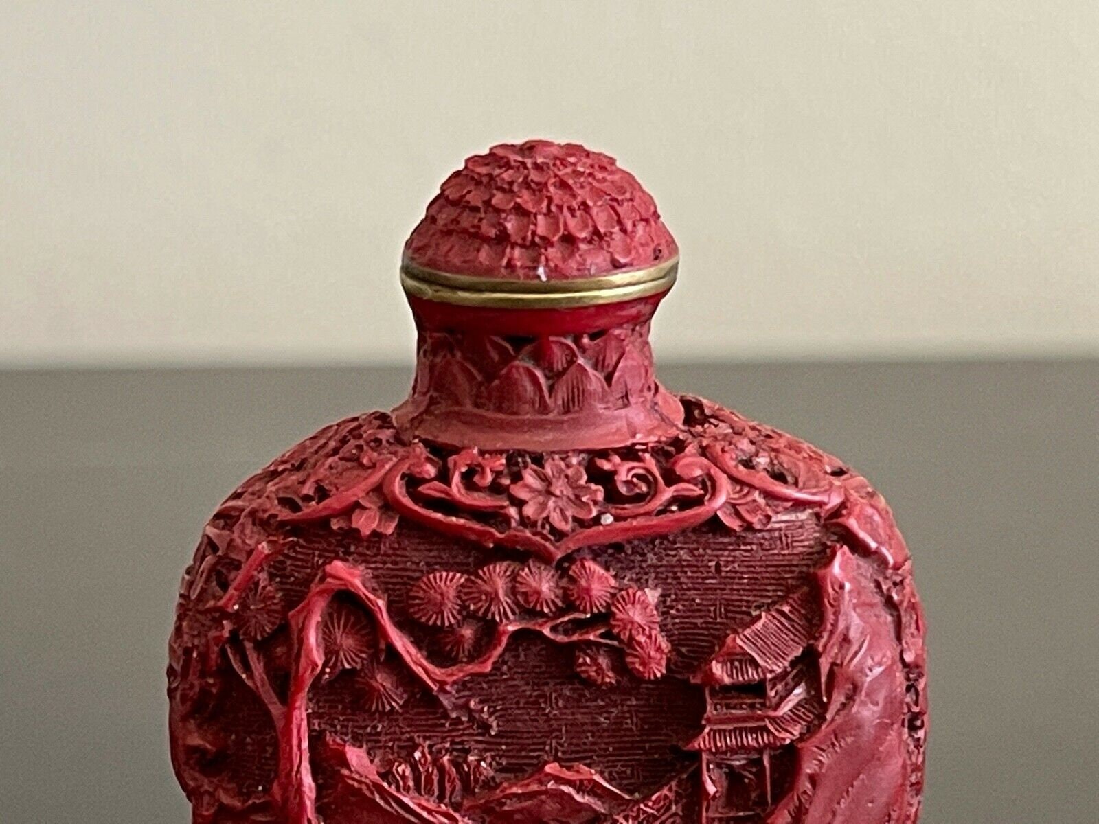 中国古窯 辰砂角瓶 H7.5cm 東キ7-1206☆2F タトオ アンティーク中国彫刻庭園風景辰砂嗅ぎタバコ瓶 - Etsy 日本