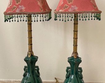 Handsome Frederick Cooper Mahogany Barley Twist Floor Lamp with