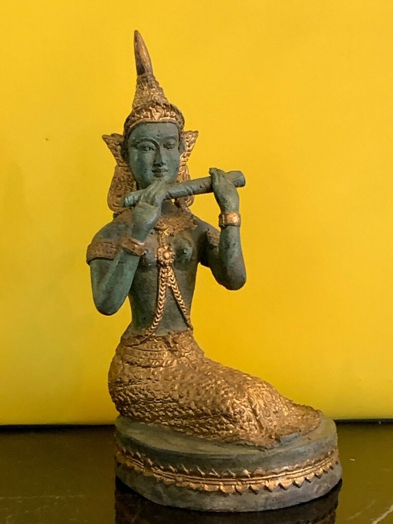 Vintage Thai Gold Gilt Bronze Statues of Musician Buddhas Etsy