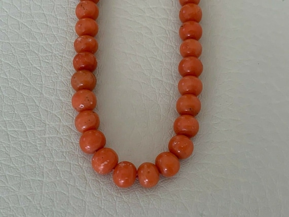 Authentic Vintage Victorian Coral and Sterling Ne… - image 2