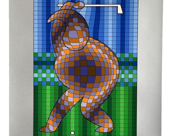 Victor Vasarely The Golfer Original Artist's Proof Limited Edition Silkscreen