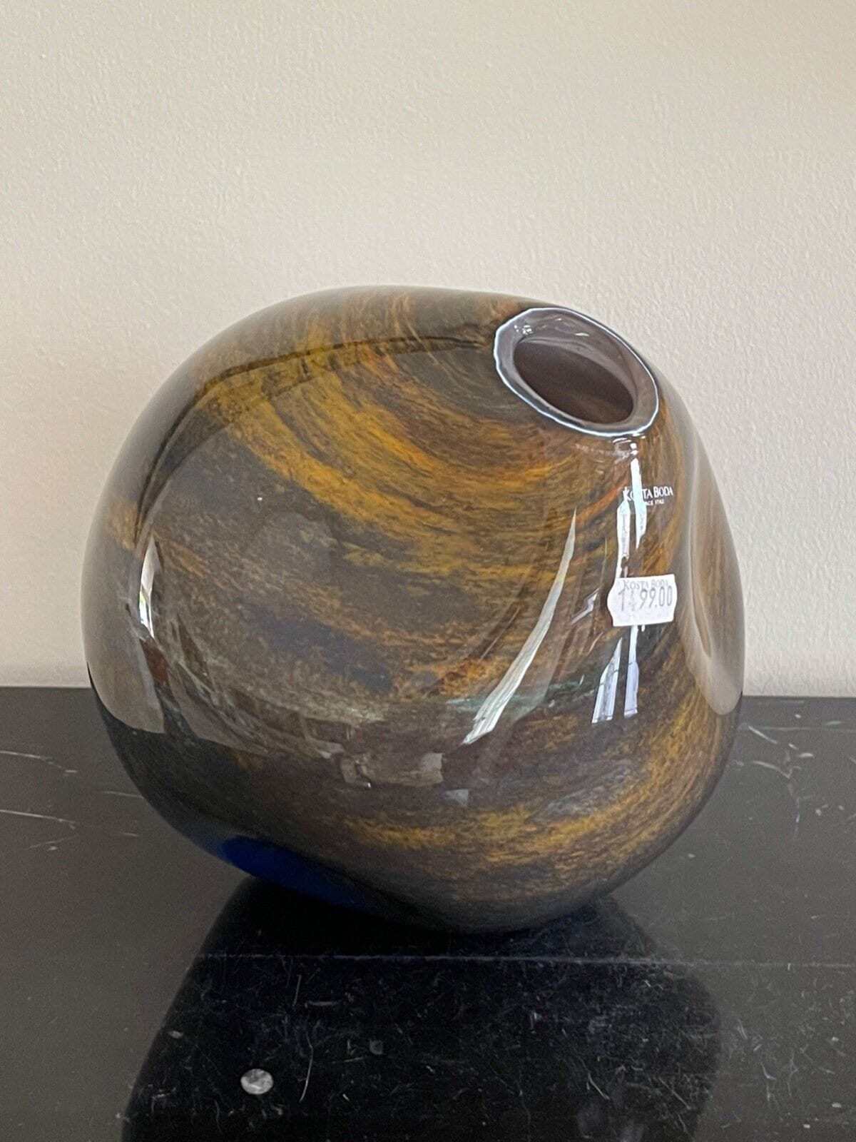 Kosta Boda Rare Form Glass Vase Designed By Monica Backstrom & Numbered 7040346