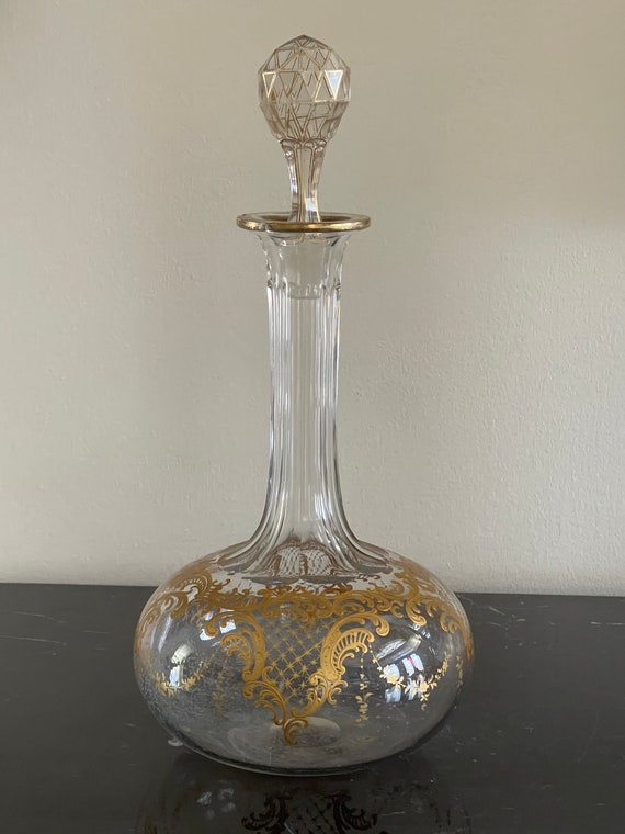Antique French Baccarat Crystal Decanter - Etsy