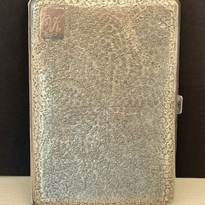 Antique Persian Silver with Floral Engraving Cigarette Box 162 Grams
