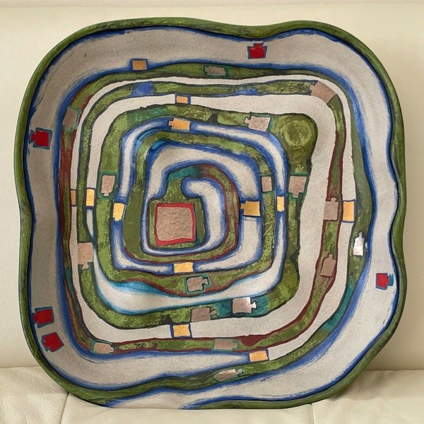 Friedensreich Hundertwasser para Rosenthal L. Edition 458/2000 Spiralental Bowl