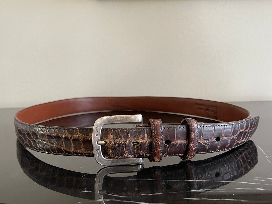 Vintage W. Kleinberg Alligator Leather Men Belt With  display picture 1