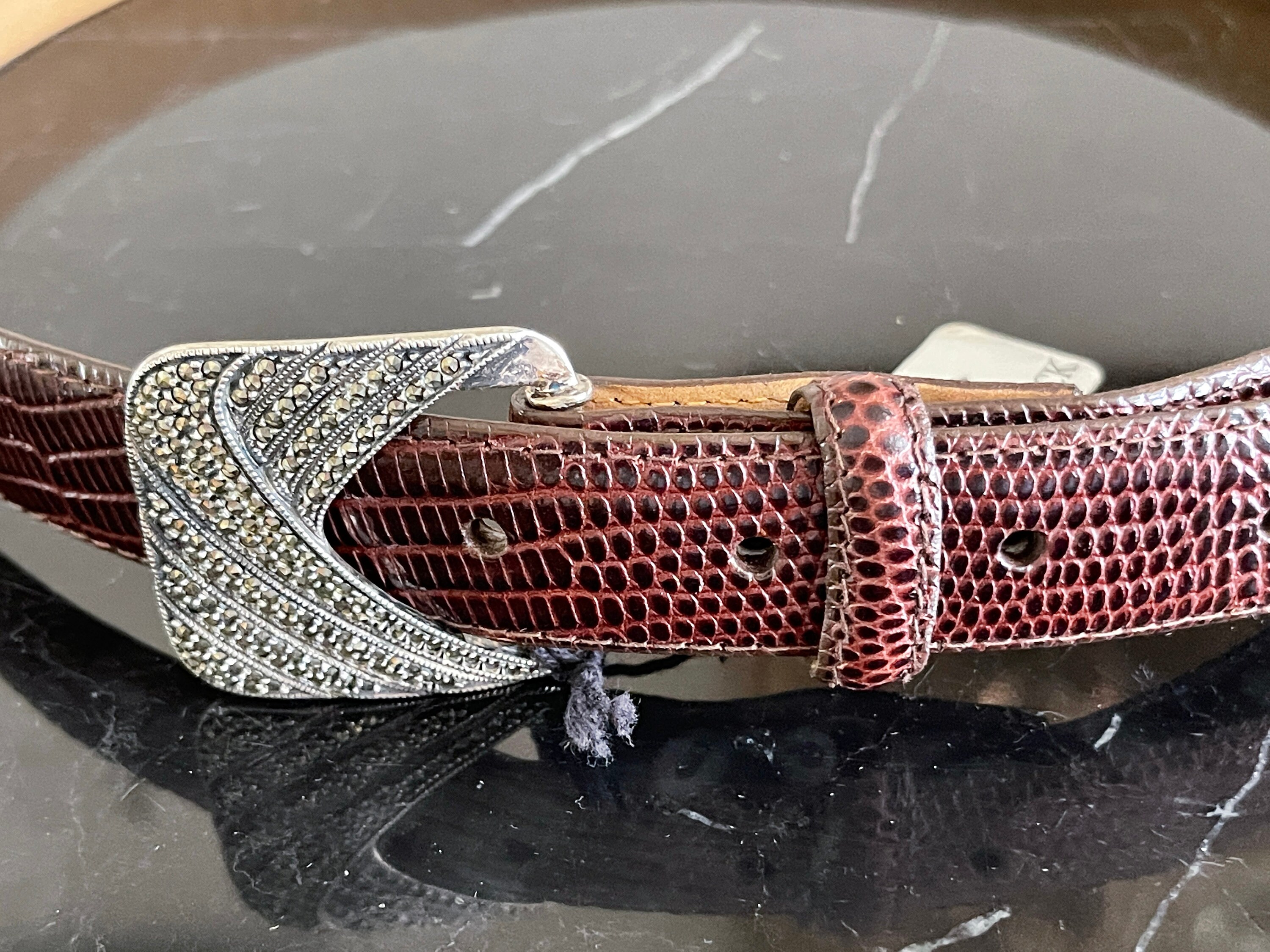 Judith Jack Genuine Leather Belt With Sterling Silver and  display picture 3