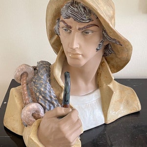 Lladro Porcelain Fisherman Bust #2108 Designed By Salvador Debon, 1978