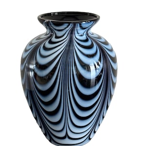 Vintage Swirl Design Decorative Art Glass Vase