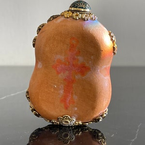 Vintage Chinese 3" Tall Natural Molded Gourd Snuff Bottle