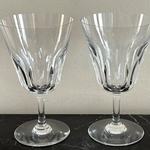 Baccarat Crystal Val de Loire Pattern 6&quot; Kielich do wody Zestaw 2 szklanek
