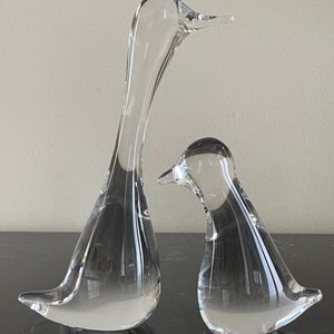 Daum Crystal France Ducks Birds Figurines