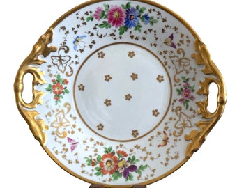 Vintage Hand Painted KPM Royal Berlin Porcelain Platter with Hanles