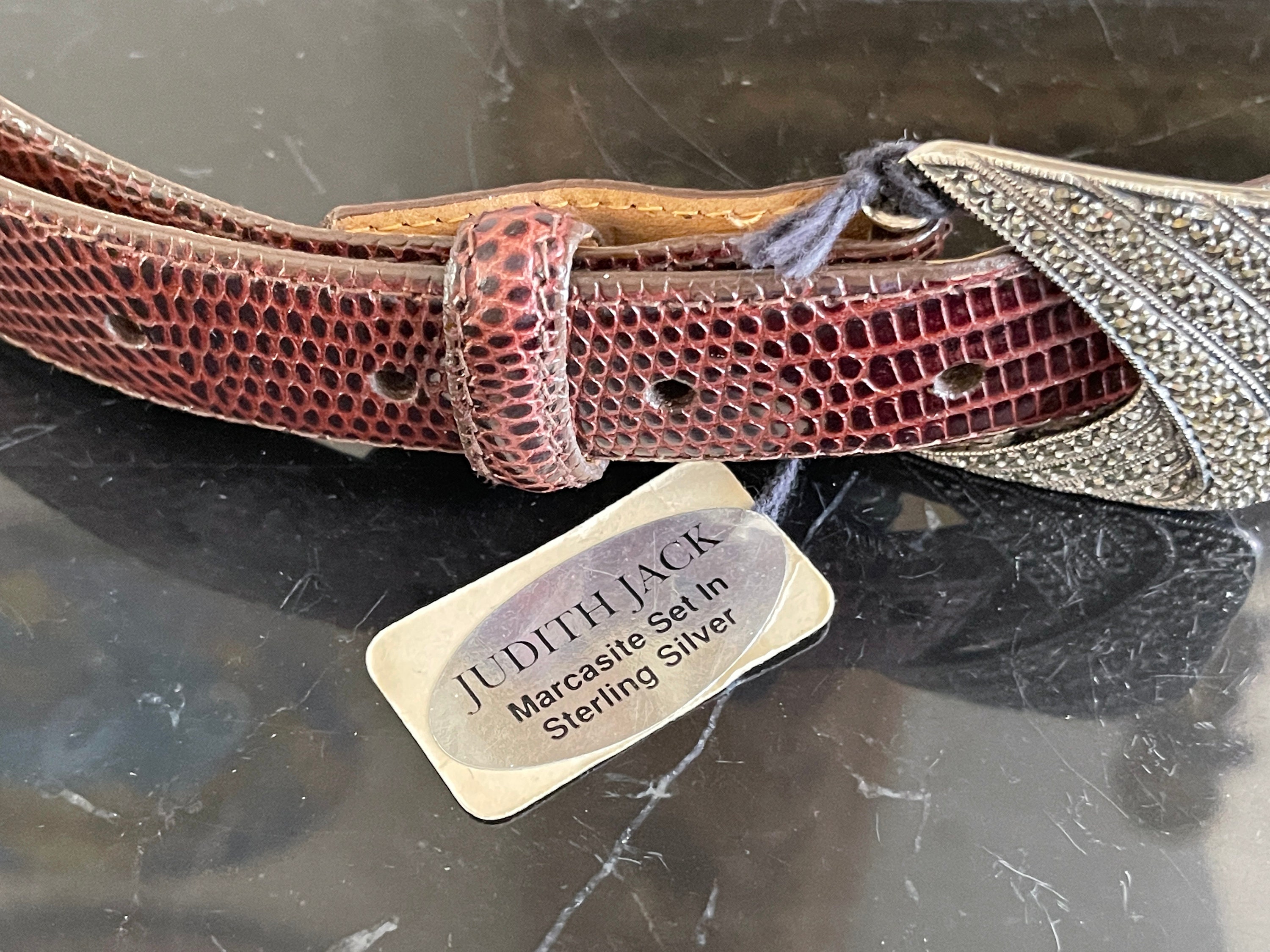 Judith Jack Genuine Leather Belt With Sterling Silver and  display picture 1