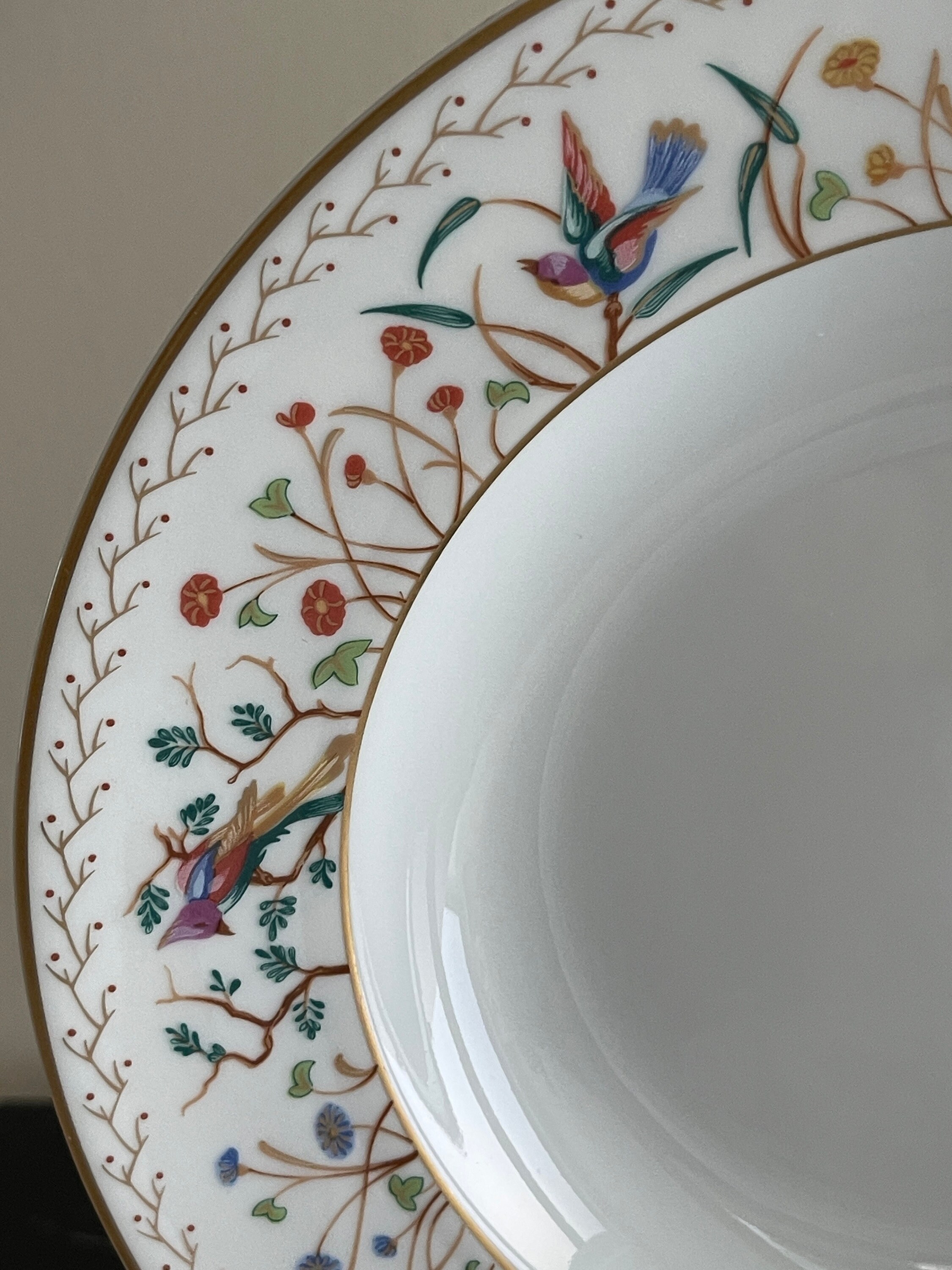 Tiffany & Co Audubon Limoges Hard to Find Set of 10 Porcelain Rim