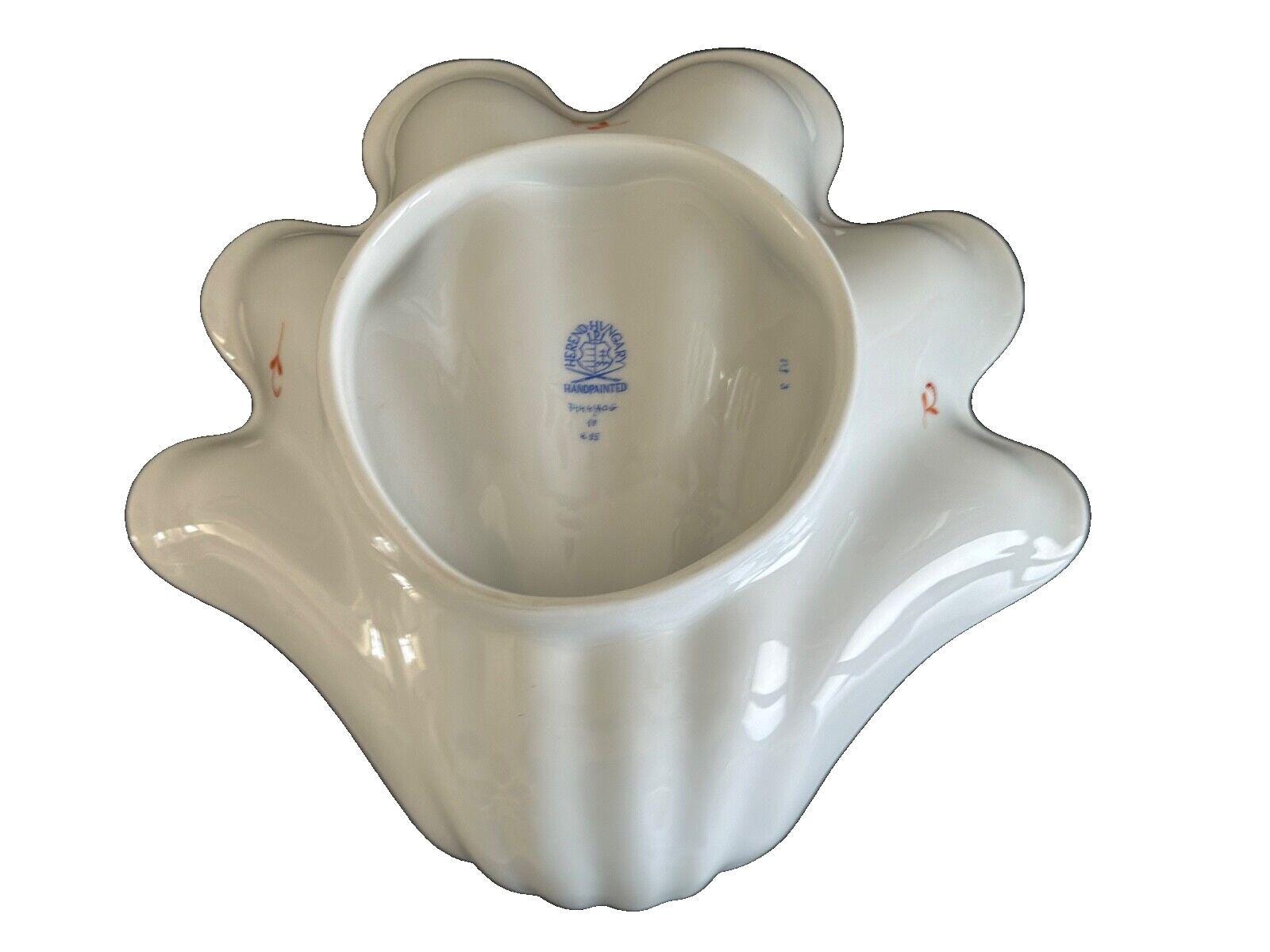 食器 HERENDHVNGARY HANDPAINTED Herend Hungary Handpainted Porcelain Rust Fishnet Pattern Badger